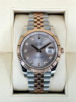 New 2024 Rolex Datejust 41mm 126331 Two Tone Jubilee Sandust Diamond Dial Rolex
