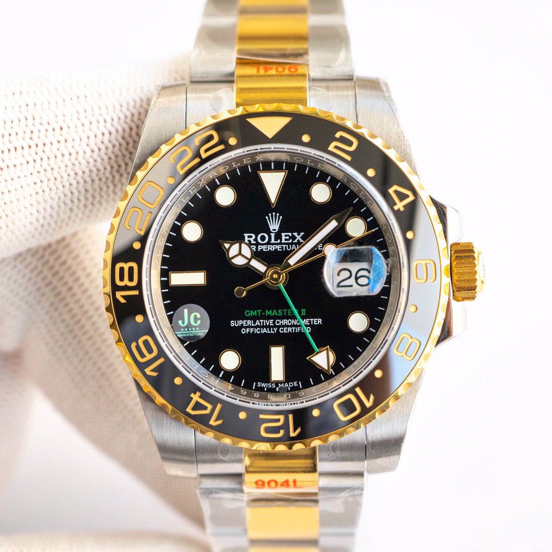 New 2025 New 2025 Greenwich LL 42mm Black Dial Beige Gold Case Rolex New 2025 New 2025 Greenwich LL 42mm Black Dial Beige Gold Case Rolex - Image 1