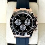 New 2024 Rolex Daytona 40mm 126515LN Rose Gold Oyster Flex Black Dial Rolex
