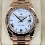 New 2024 Rolex Day Date 228235 Presidential Rose Gold White Dial Rolex