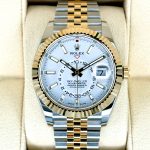 New 2024 Rolex Sky Dweller 42mm 336933 Two Tone Jubilee White Dial Rolex