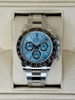 New Rolex Daytona 40mm 126506 Platinum Ice Blue Diamond Baguette Dial Rolex