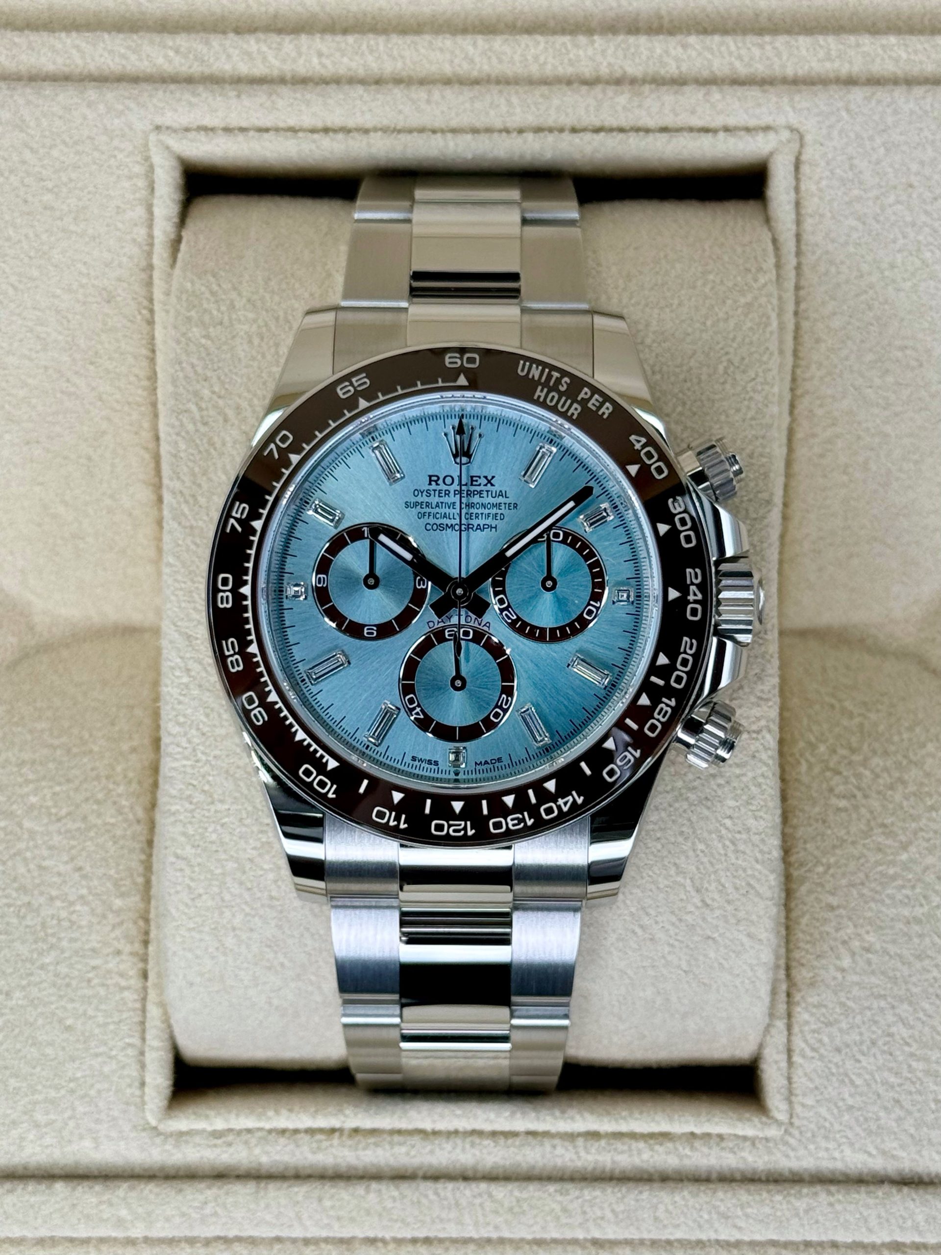 New Rolex Daytona 40mm 126506 Platinum Ice Blue Diamond Baguette Dial Rolex New Rolex Daytona 40mm 126506 Platinum Ice Blue Diamond Baguette Dial Rolex - Image 1