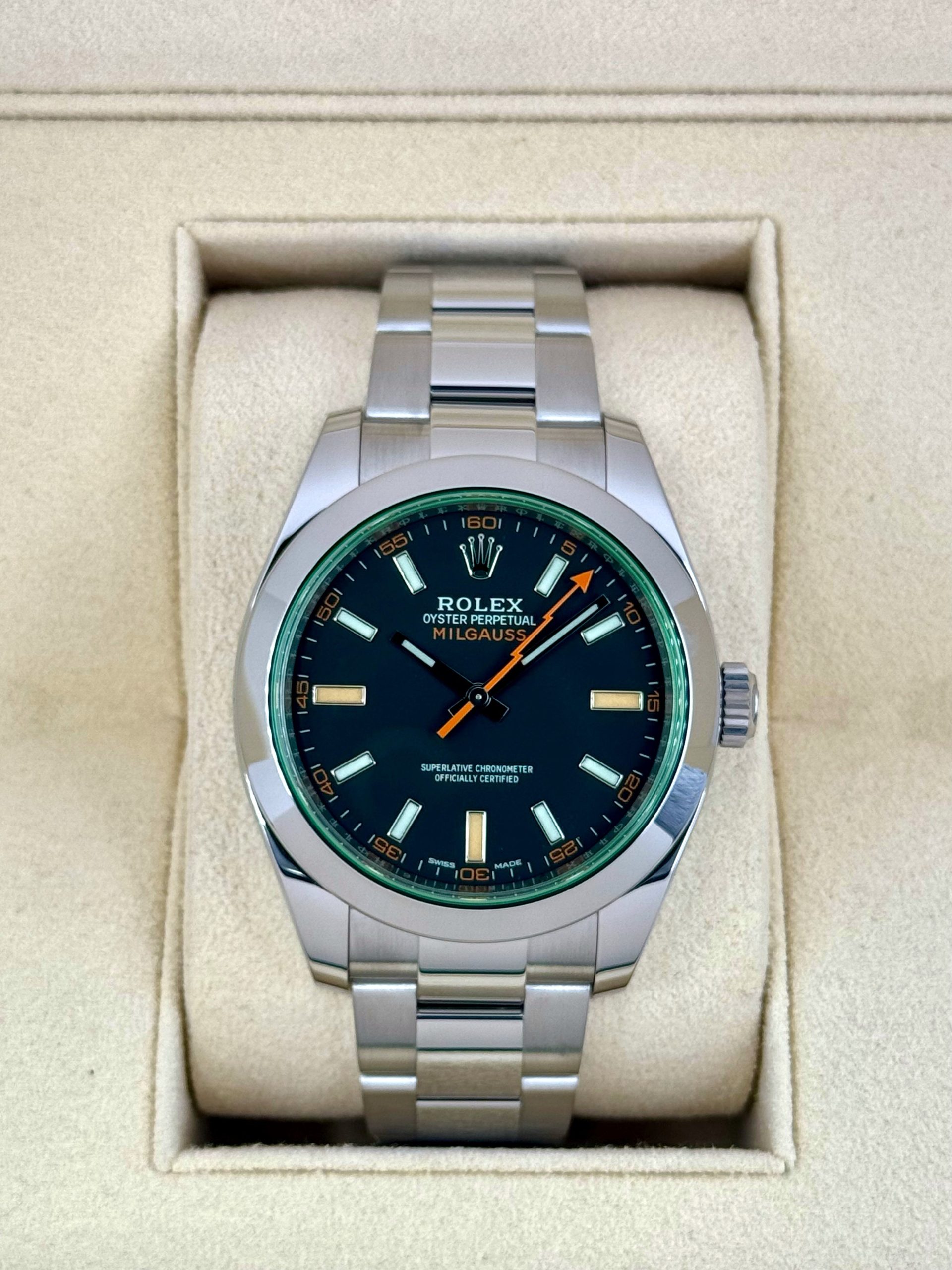 2021 Rolex Milgauss 40mm 116400GV Stainless Steel Black Dial Rolex 2021 Rolex Milgauss 40mm 116400GV Stainless Steel Black Dial Rolex - Image 1