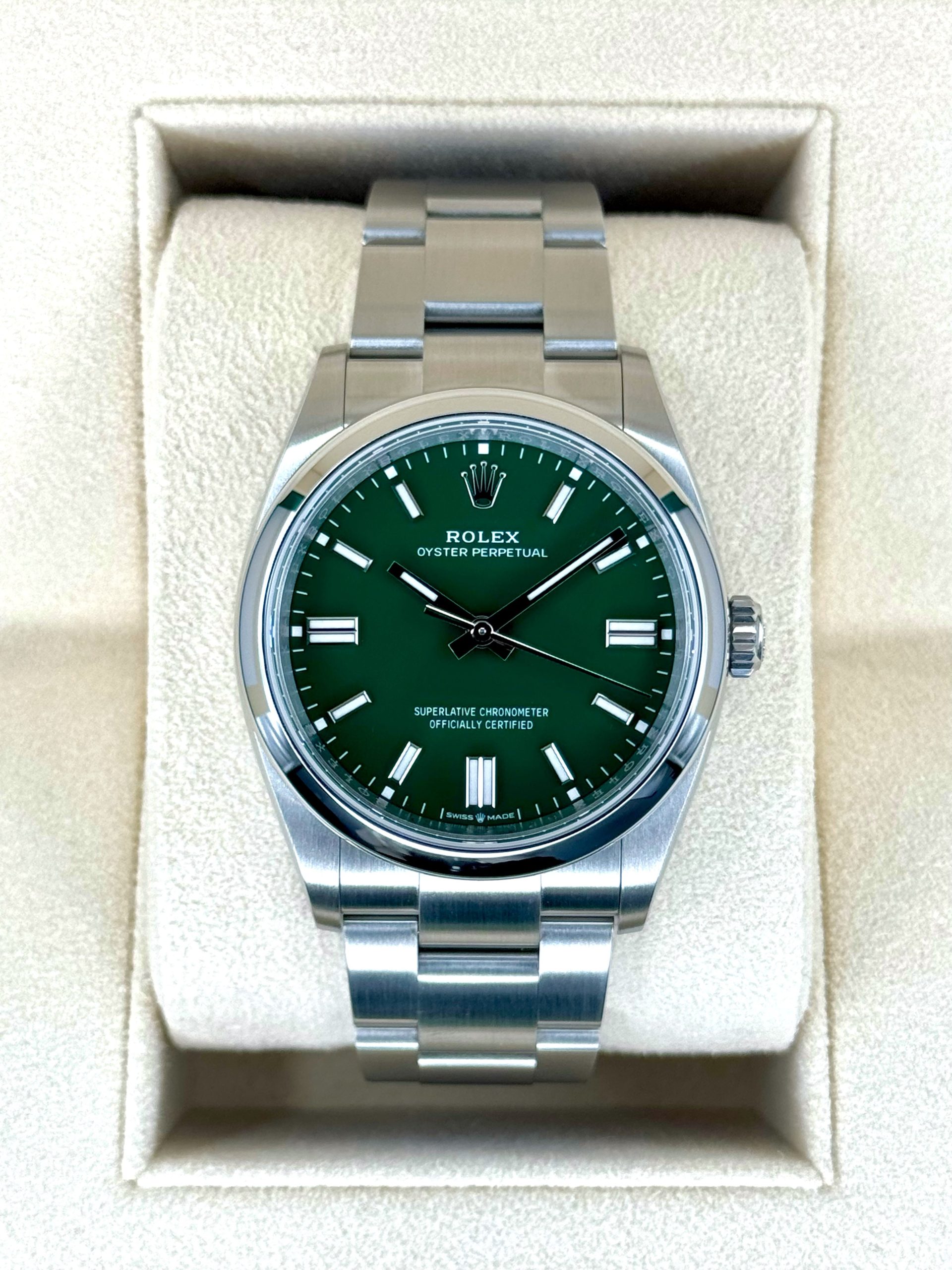 New 2024 Rolex Oyster Perpetual 36mm 126000 Green Dial Rolex New 2024 Rolex Oyster Perpetual 36mm 126000 Green Dial Rolex - Image 1