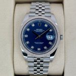 New 2025 Rolex Datejust 41mm 126334 Stainless Steel Jubilee Blue Diamond Dial Rolex