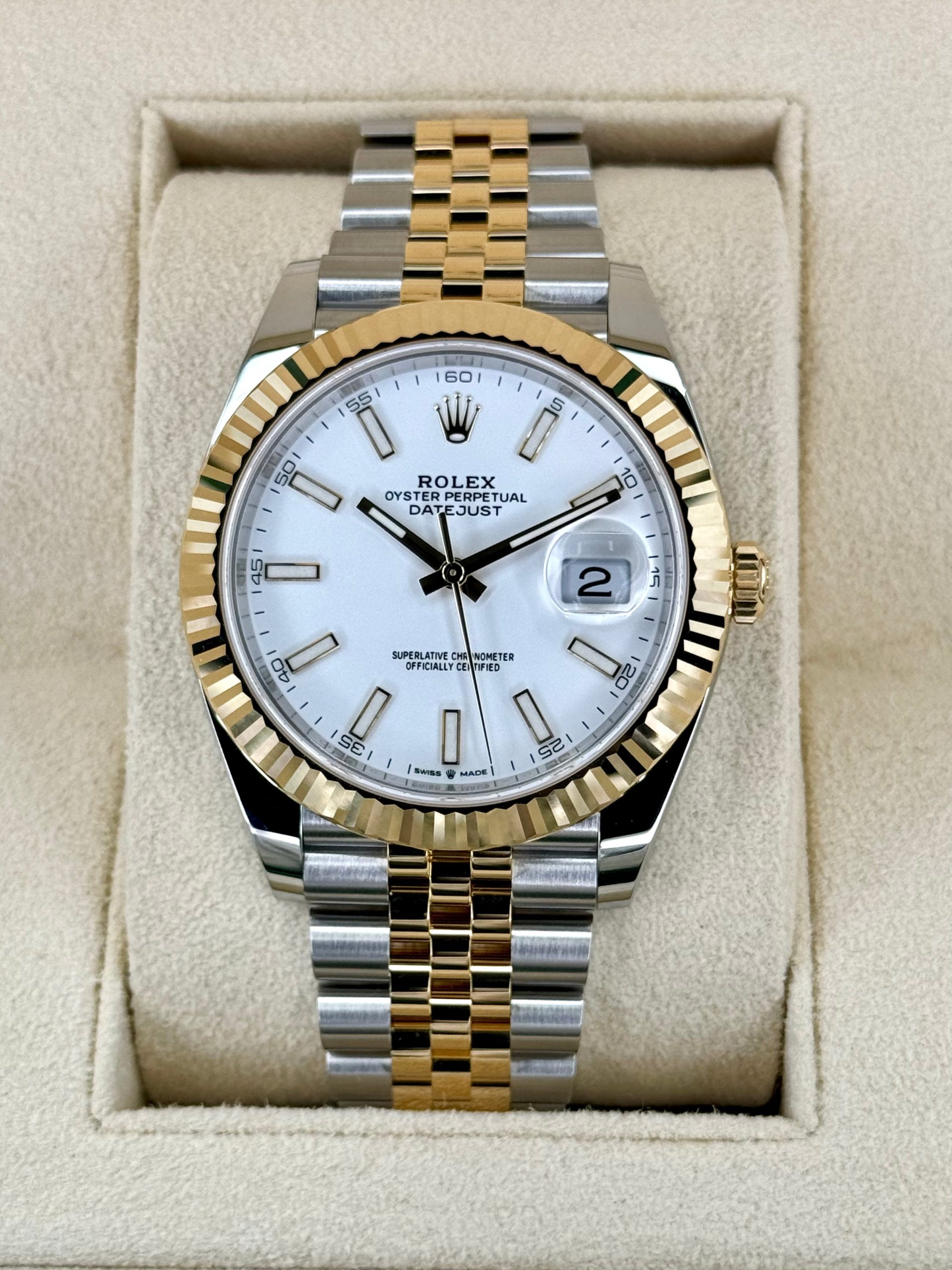 New 2024 Rolex Datejust 41mm 126333 Two Tone Jubilee White Dial Rolex New 2024 Rolex Datejust 41mm 126333 Two Tone Jubilee White Dial Rolex - Image 1