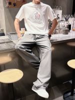[ Moncler ] (Moncler) Embroidered chest half sleeve T-shirt for both men and women - Image 12