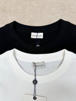 [ Moncler ] (Moncler) Embroidered chest half sleeve T-shirt for both men and women - Image 6