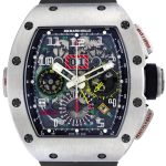 Richards Mill - Automatic Flyback Chronograph Dual Time Zone| RICHARD MILLE| RM11 - 02| TI Skeleton Clock Automatic Winding Rubber| Middle Ages|