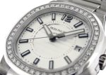 Patek Philippe - Nautilus Bezel Diamonds| PATEK PHILIPPE| 7010 / 1G - 001| WG Silver Dial Quartz Bracelet| Commissions| Middle Ages| - Image 5