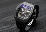 Richards Mill - Automatic Flyback Chronograph| RICHARD MILLE| RM11 - 03| Carbon TPT Skeleton Dial Automatic Winding Rubber Similar| Middle Ages| - Image 9