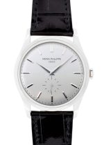 Patek Philippe - Calatrava| PATEK PHILIPPE| 5196G - 001| WG Silver Clock Hand-Winding Leather| Middle Ages|