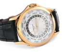 Patek Philippe - World Time| PATEK PHILIPPE| 5130J - 001| YG Silver Clock Automatic Leather| Middle Ages| - Image 6