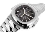 Patek Philippe - Nautilus Travel Time Chronograph| PATEK PHILIPPE| 5990 / 1A - 001| SS Black Clock Automatic Winding Bracelet| Middle Ages| - Image 2