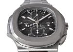 Patek Philippe - Nautilus Travel Time Chronograph| PATEK PHILIPPE| 5990 / 1A - 001| SS Black Clock Automatic Winding Bracelet| Commissions| Middle Ages - Image 6
