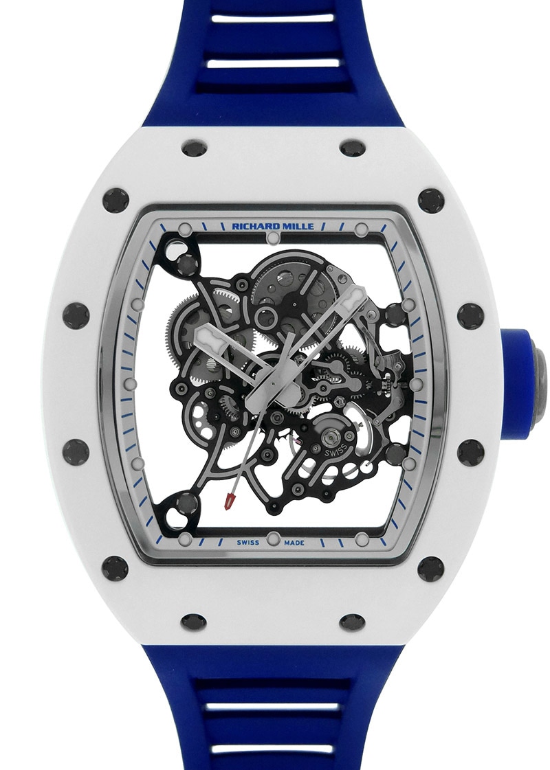Richard Mill - Japan Blue| RICHARD MILLE| RM055| ATZ / TI Skeleton Dial Hand Winding Rubber| Limited to 40| Middle Ages| Richard Mill - Japan Blue| RICHARD MILLE| RM055| ATZ / TI Skeleton Dial Hand Winding Rubber| Limited to 40| Middle Ages| - Image 1