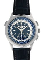 Patek Philippe - World Time Chronograph| PATEK PHILIPPE| 5930G-001| WG Blue Clock Automatic Winding Leather| Commissions| Middle Ages