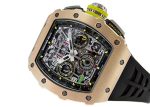 Richards Mill - Automatic Flyback Chronograph| by Richard Mille| RM11 - 03| RG / TI Skeleton Dial Automatic Winding Rubber| - Image 10