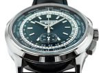 Patek Philippe - World Time Chronograph| PATEK PHILIPPE| 5930G-001| WG Blue Clock Automatic Winding Leather| Commissions| Unused item| - Image 8