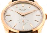 Patek Philippe - Calatrava| PATEK PHILIPPE| 5196R - 001| RG Silver Clock Hand Winding Leather| Middle Ages| - Image 9