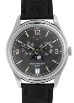 Patek Philippe - Annual Calendar Cara Traba Buckle Specifications| PATEK PHILIPPE| 5146G - 010| WG Slate Grey Clock Dial Automatic Leather| Middle Ages|