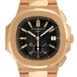 Patek Philippe - Nautilus Chronograph| PATEK PHILIPPE| 5980 / 1R - 001| RG Black Clock Automatic Winding Bracelet