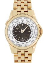 Patek Philippe - World Time| PATEK PHILIPPE| 5130 / 1R - 011| RG Silver / Brown Dial Automatic Winding Bracelet| Middle Ages|