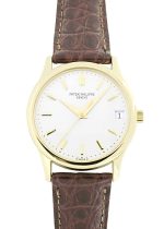 Patek Philippe - Calatrava| PATEK PHILIPPE| 3998J| YG Silver Clock Automatic Leather| Middle Ages|