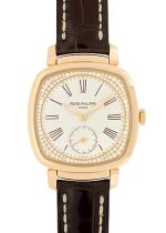 Patek Philippe Ladies - Gondor| PATEK PHILIPPE| 7041R - 001| RG Silver Clock Hand Winding Leather| Middle Ages|