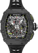 Richard Mill - Automatic Flyback Chronograph| by Richard Mille| RM11 - 03| Carbon TPT Skeleton Dial Autowinding Rubber|