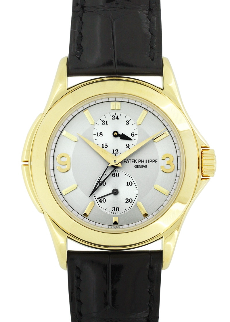 Patek Philippe - Calatrava Travel Time| PATEK PHILIPPE| 5134 J - 011| YG Silver Clock Automatic Leather| Middle Ages| Patek Philippe - Calatrava Travel Time| PATEK PHILIPPE| 5134 J - 011| YG Silver Clock Automatic Leather| Middle Ages| - Image 1