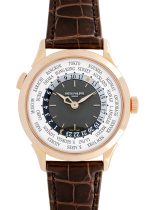 Patek Philippe - Complications World Time| PATEK PHILIPPE| 5230R - 001| RG Black / White Clock Automatic Leather