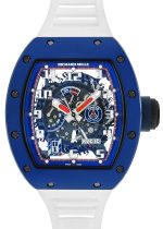 RICHERMILL - Automatic Declutch Blue Rotor Paris Saint-Germain| RICHARD MILLE| RM030 PARIS Saint-GERMAIN| CE / TPT Skeleton Clock Rubber| Limited to 100| Middle Ages|
