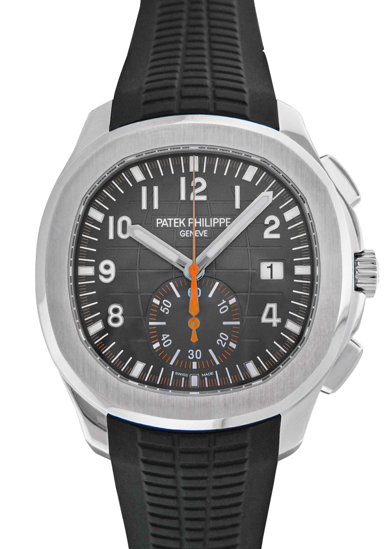 Patek Philippe - Aquanote Chronograph| PATEK PHILIPPE| 5968A - 001| SS Black Dial Automatic Rubber Winding| Unused item| Patek Philippe - Aquanote Chronograph| PATEK PHILIPPE| 5968A - 001| SS Black Dial Automatic Rubber Winding| Unused item| - Image 1
