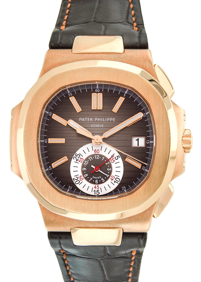 Patek Philippe - Notchilla Chronographs| PATEK PHILIPPE| 5980R - 001| RG Brown Clock Automatic Winding Leather| Middle Ages| Patek Philippe - Notchilla Chronographs| PATEK PHILIPPE| 5980R - 001| RG Brown Clock Automatic Winding Leather| Middle Ages| - Image 1