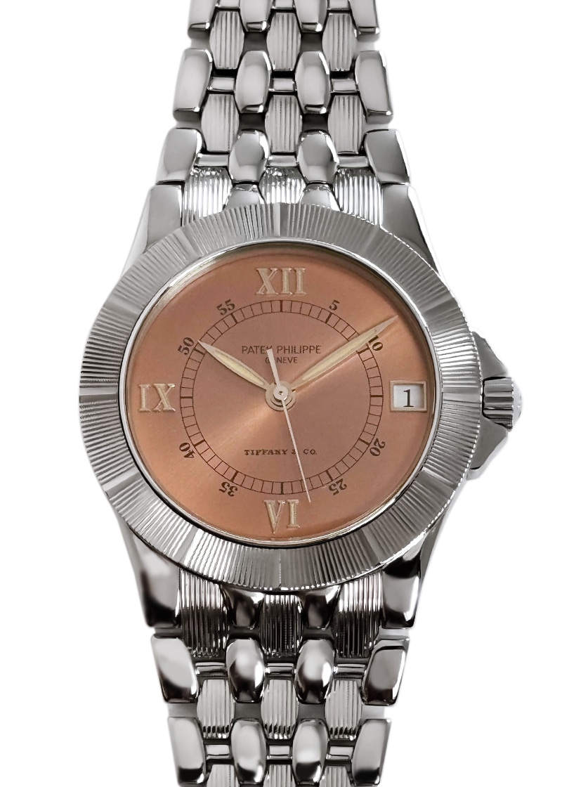 Patek Philippe - Neptune Tiffany WName| PATEK PHILIPPE| 5080 / 1A-001| SS Pink Clock Dial Automatic Winding Bracelet| Commissions| Middle Ages Patek Philippe - Neptune Tiffany WName| PATEK PHILIPPE| 5080 / 1A-001| SS Pink Clock Dial Automatic Winding Bracelet| Commissions| Middle Ages - Image 1