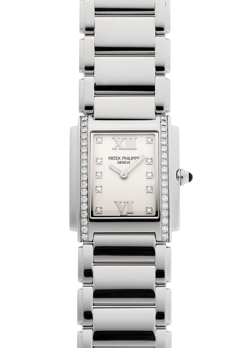 Patek Philippe - Twenty - 4| PATEK PHILIPPE| 4910 / 10A - 011| SS White Dial Quartz Bracelet| Middle Ages Patek Philippe - Twenty - 4| PATEK PHILIPPE| 4910 / 10A - 011| SS White Dial Quartz Bracelet| Middle Ages - Image 1