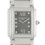Patek Philippe - Women's Twenty4 Diamond Case| PATEK PHILIPPE| 4910 / 10A - 010| SS Gray Clock Dial Quartz Bracelet