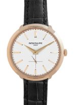 Patek Philippe - Calatrava| PATEK PHILIPPE| 5123R-001| 18KRG white dial hand-winding leather
