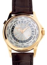 Patek Philippe - World Time| PATEK PHILIPPE| 5130R - 018| RG Silver Clock Automatic Leather