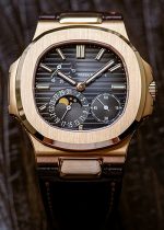 Patek Philippe - Nautilus Puchi Complications| PATEK PHILIPPE| 5712R - 001| RG Black Brown Clock Automatic Winding Leather| Unused item| - Image 11