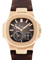 Patek Philippe - Nautilus Puchi Complications| PATEK PHILIPPE| 5712R - 001| RG Black Brown Clock Automatic Winding Leather| Unused item|