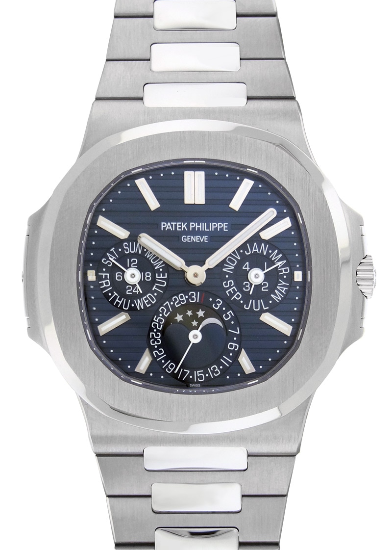 Patek Philippe - Nautilus Perpetual Calendar| PATEK PHILIPPE| 5740 / 1G-001| WG Blue Clock Automatic Winding Bracelet| Commissions| Patek Philippe - Nautilus Perpetual Calendar| PATEK PHILIPPE| 5740 / 1G-001| WG Blue Clock Automatic Winding Bracelet| Commissions| - Image 1