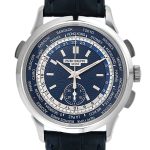 Patek Philippe - World Time Chronograph| PATEK PHILIPPE| 5930G-001| WG Blue Clock Automatic Winding Leather| Commissions| Unused item|