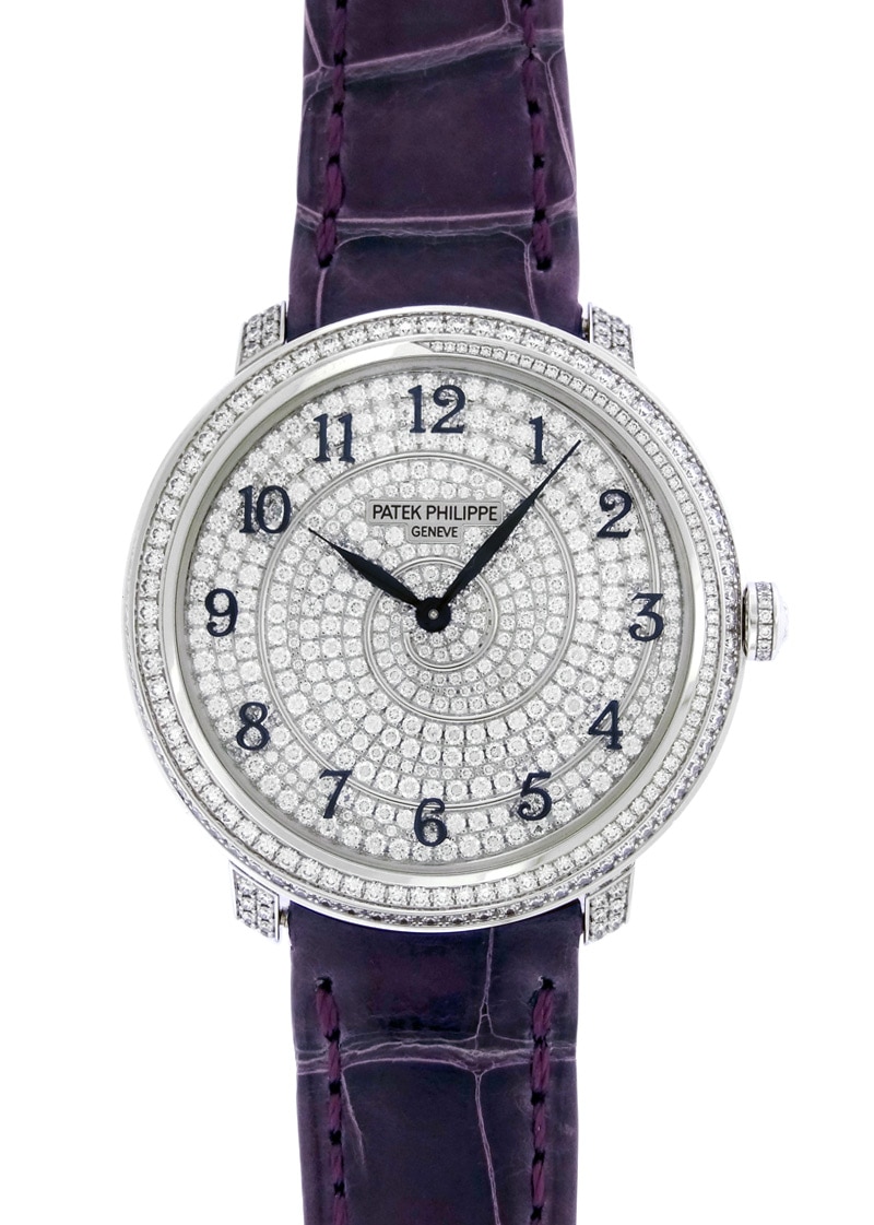 Patek Philippe - Cara Trava Diamond Ribbon Jewelry| PATEK PHILIPPE| 4978 / 400G-001| WG Diamond Clock Automatic Leather| Commissions| Middle Ages| Patek Philippe - Cara Trava Diamond Ribbon Jewelry| PATEK PHILIPPE| 4978 / 400G-001| WG Diamond Clock Automatic Leather| Commissions| Middle Ages| - Image 1