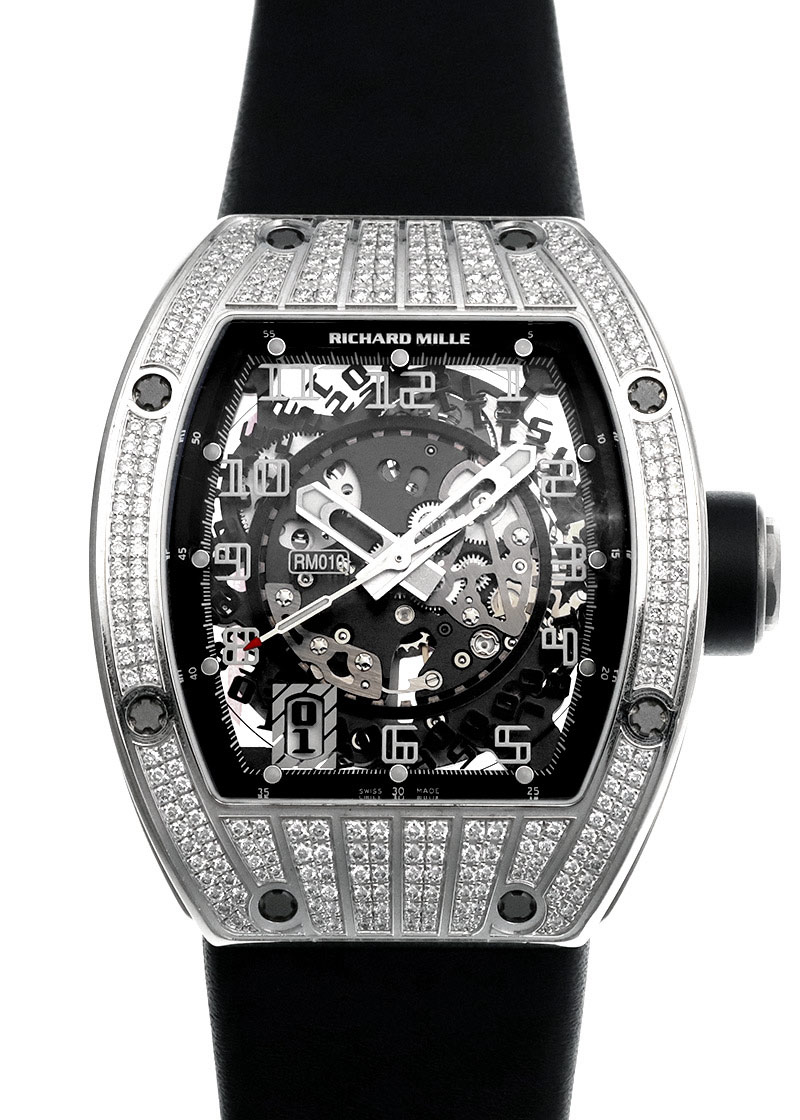 Richards Mill - Diamond Bezel| RICHARD MILLE| RM010| WG Skeleton Automatic Winding Leather| Commissions| Middle Ages| Richards Mill - Diamond Bezel| RICHARD MILLE| RM010| WG Skeleton Automatic Winding Leather| Commissions| Middle Ages| - Image 1