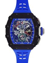 Richard Mill - Automatic Flyback Chronograph Robert Mancini| by Richard Mille| RM11-04| Carbon TPT Skeleton Dial Autowinding Rubber| Commissions| Unused item|