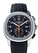 Patek Philippe - Aquanote Chronograph| PATEK PHILIPPE| 5968A - 001| SS Black Dial Automatic Rubber Winding| Commissions| Middle Ages|