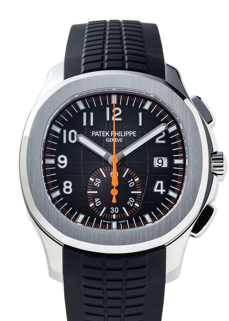 Patek Philippe - Aquanote Chronograph| PATEK PHILIPPE| 5968A - 001| SS Black Dial Automatic Rubber Winding| Commissions| Middle Ages| Patek Philippe - Aquanote Chronograph| PATEK PHILIPPE| 5968A - 001| SS Black Dial Automatic Rubber Winding| Commissions| Middle Ages| - Image 1